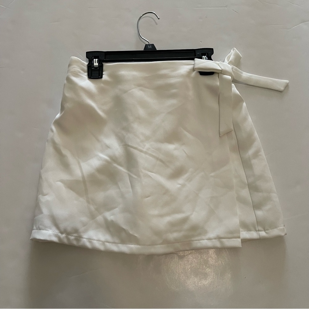 GB Girls White Wrap Mini Skort